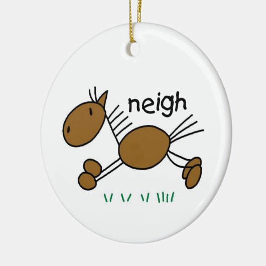 Ornement En Céramique Stick Figure Cheval T-shirts et cadeaux (Gauche)