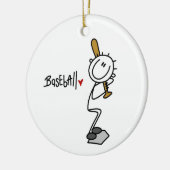 Ornement En Céramique Stick masculin de base-ball T-shirts et cadeaux (Gauche)