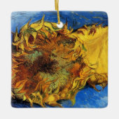 Ornement En Céramique Still Life Two Cut Sunflowers par Vincent van Gogh (Devant)