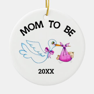 Ornement En Céramique Stork Maman va être