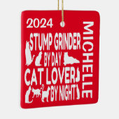 Ornement En Céramique Stump Grinder aime les chats CUSTOM (Droite)