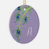 Ornement En Céramique Style Art Déco Nouveau Peacock Feathryl (Droite)