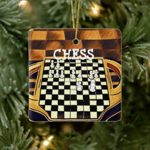 ORNEMENT EN CÉRAMIQUE STYLE DE PLATINEAU D'ÉCHECS