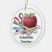 Ornement En Céramique Substituer l'organisme enseignant (Gauche)