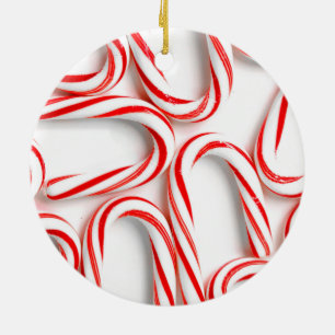 Ornement En Céramique Sucres de canne fabuleux de Noël