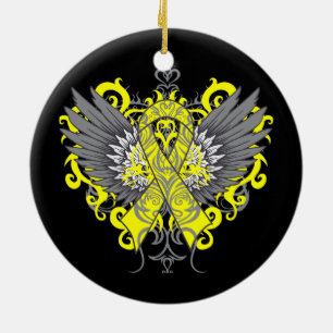 Ornement En Céramique Suicide Prevention Awareness Wings