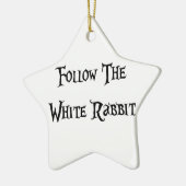 Ornement En Céramique Suivez Alice du lapin blanc (Gauche)