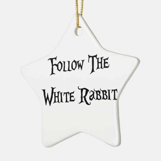 Ornement En Céramique Suivez Alice du lapin blanc (Gauche)