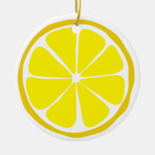 Ornement En Céramique Summer Citrus Lemon