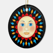 Ornement En Céramique Sun céleste font face à l'ornement (Gauche)