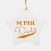 Ornement En Céramique Super papa (Dos)
