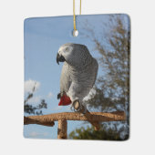 Ornement En Céramique Superbe perroquet gris africain (Gauche)