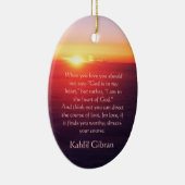 Ornement En Céramique Sur l'amour - le prophète par Kahlil Gibran (Droite)