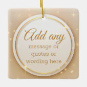 Ornement en céramique sur mesure en or Elegant (Devant)