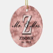 Ornement en céramique sur mesure rose or (Droite)