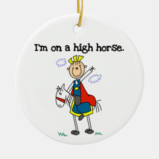 Ornement En Céramique Sur un cheval en altitude