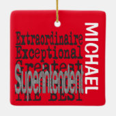 Ornement En Céramique Surintendant Extraordinaire CUSTOM (Dos)