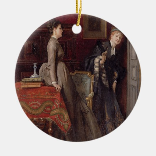 Ornement En Céramique Surpris (huile sur le panneau) (Devant)