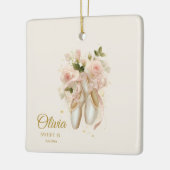 Ornement En Céramique Sweet Rosé Ballet Soirée, sur mesure (Gauche)