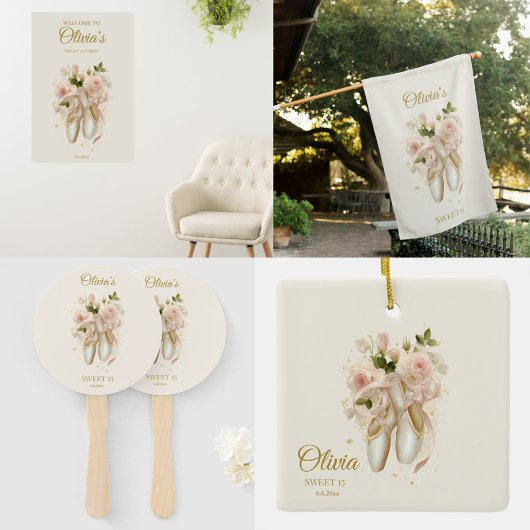 Ornement En Céramique Sweet Rosé Ballet Soirée, sur mesure