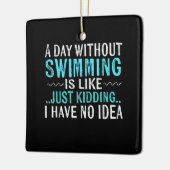 Ornement En Céramique Swimmer Toxits A Day Without Swimming Is Like Swim (Gauche)