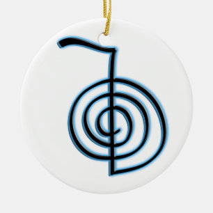 Ornement En Céramique Symbole de Cho Ku Rei Reiki