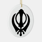 Ornement En Céramique Symbole de Sikh de Khanda (Droite)