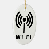 Ornement En Céramique Symbole de WI fi (Droite)