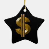 Ornement En Céramique SYMBOLE Dollar Or (Dos)