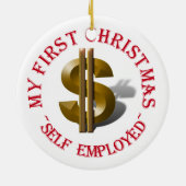 Ornement En Céramique SYMBOLE Dollar Or (Dos)