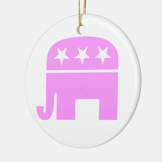 Ornement En Céramique Symbole républicain des femmes rose GOP Eléphant (Gauche)