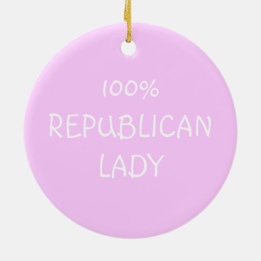 Ornement En Céramique Symbole républicain des femmes rose GOP Eléphant (Dos)