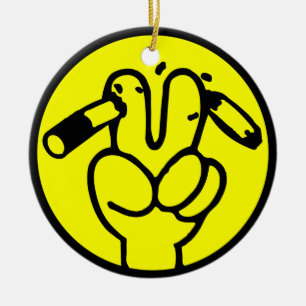 Ornement En Céramique Symbole thaïlandais ⚠ anti-tabac ⚠