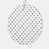 Ornement En Céramique Symboles de maths - noirs et blancs (Gauche)