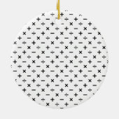 Ornement En Céramique Symboles de maths - noirs et blancs (Dos)