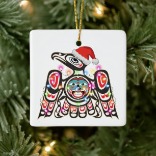 Ornement En Céramique Symbolisme Thunderbird Haida Orament Cibler Christ