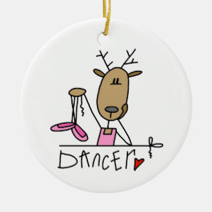 Ornement En Céramique T-shirts et cadeaux Dancer Reindeer