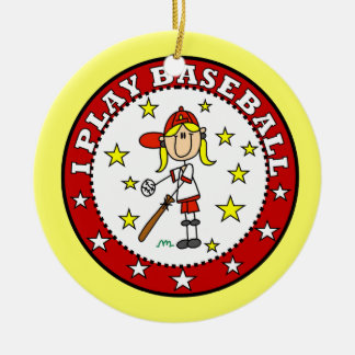 Ornement En Céramique T-shirts et cadeaux de base-ball de jeu de la