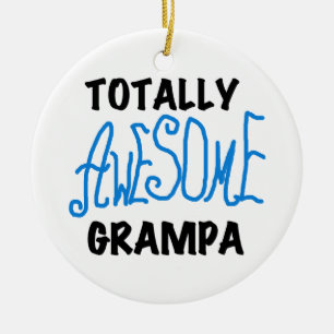 Ornement En Céramique T-shirts et cadeaux de Grampa bleu absolument géni