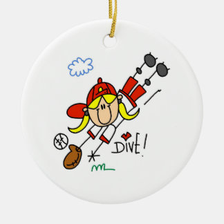 Ornement En Céramique T-shirts et cadeaux du base-ball de filles de