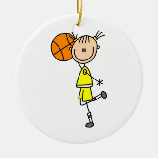 Ornement En Céramique T-shirts et cadeaux jaunes de joueur de basket de