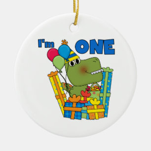 Ornement En Céramique T-shirts et cadeaux Little Dino 1er anniversaire