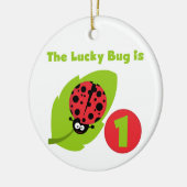 Ornement En Céramique T-shirts et cadeaux Lucky Bug 1er anniversaire (Gauche)