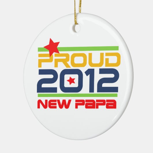 Ornement En Céramique T-shirts et cadeaux Proud New Papa 2012 (Gauche)