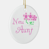 Ornement En Céramique T-shirts et cadeaux Tante Fleurs Roses (Droite)