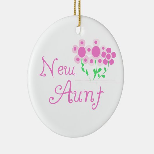 Ornement En Céramique T-shirts et cadeaux Tante Fleurs Roses (Droite)