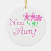 Ornement En Céramique T-shirts et cadeaux Tante Fleurs Roses (Devant)