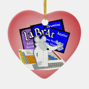 ORNEMENT EN CÉRAMIQUE TABLE PÉRIODIQUE DE LABORATOIRE DE SCIENTIFIQUE D
