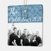 Ornement En Céramique Tableau XMAS personnalisé - Panneau rustique de l' (Gauche)