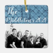 Ornement En Céramique Tableau XMAS personnalisé - Panneau rustique de l' (Devant)